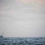 Alvimedica remains on station at the Cargados Carajos Shoals where Team Vestas Wind has run aground and abandoned ship for life rafts a few hours before sunrise.