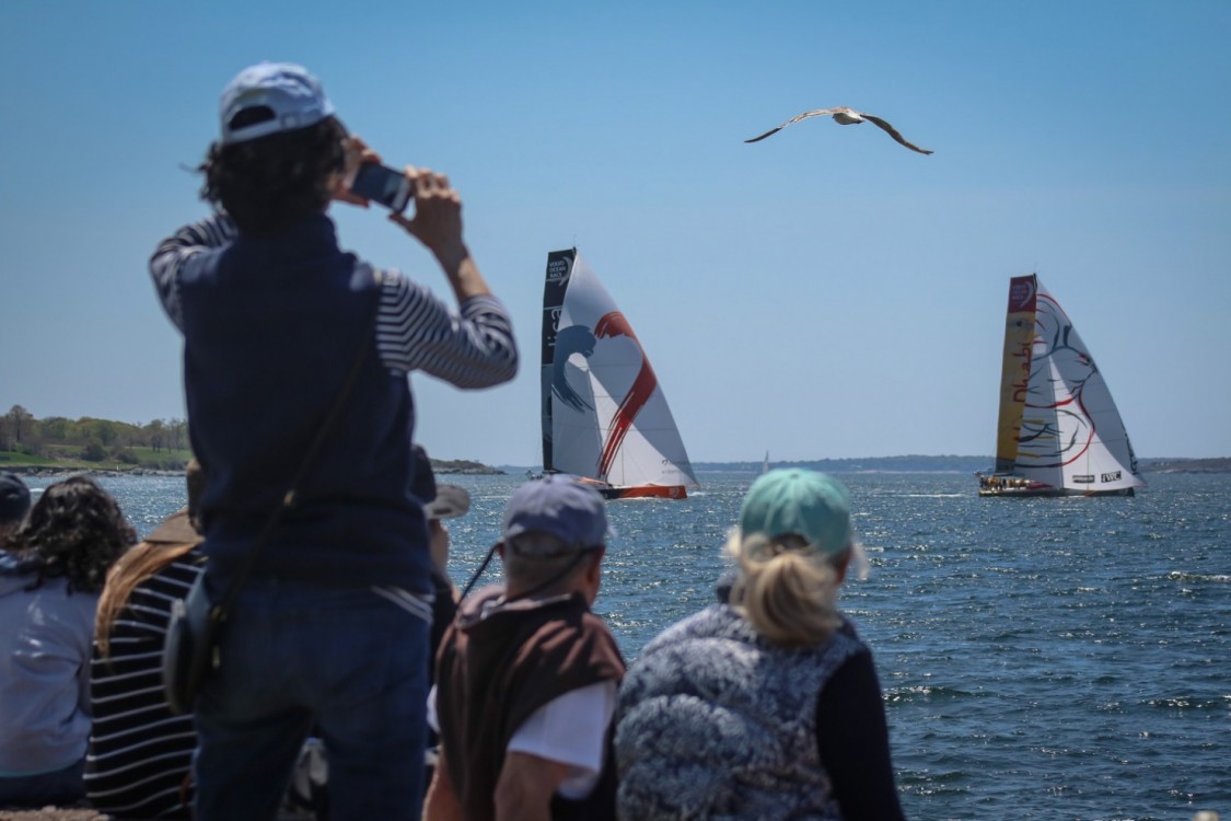 Volvo Ocean Race, 2014-15, VOR, Practoce Race, Newport, spectators