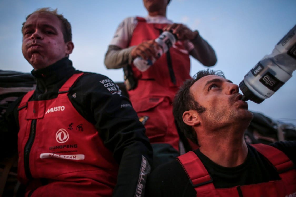 2014-15, Dongfeng Race Team, Leg8, OBR, VOR, Volvo Ocean Race, Yann Riou, onboard, Kevin Escoffier, Eric Peron, musto