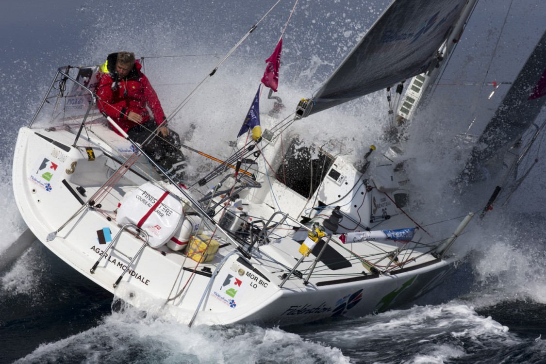 2015, ERIC BOMPARD, ETAPE 1, FIGARO, GROUPE QUEGUINER, LEUCEMIE ESPOIR, SOLITAIRE DU FIGARO 2015, VOILE, YANN ELIES