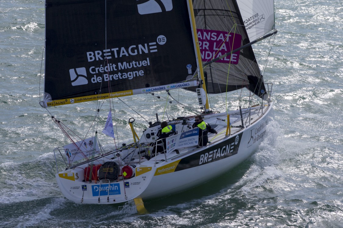 2016, BRETAGNE CREDIT MUTUEL PERFORMANCE, CONCARNEAU, FIGARO, SEBASTIEN SIMON, TRANSAT AG2R LA MONDIALE, VOILE, XAVIER MACAIRE