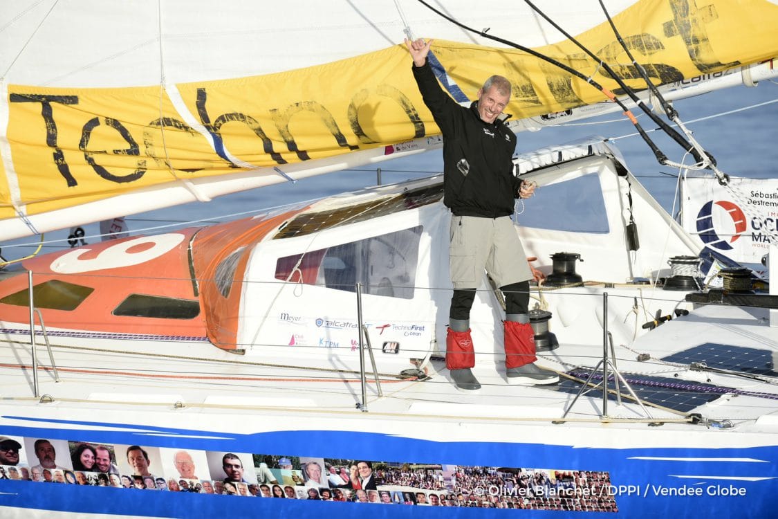 voile, tour du monde, finish, arrivée, solitaire, solo, race, course