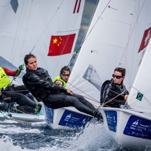 2017 World Cup Series Hyères, 470 Women, Classes, ESP 14 Bàrbara Cornudella Ravetllat ESPBC5 Sara López Ravetllat ESPSL6, Jesus Renedo, Olympic Sailing, Sailing Energy, World Cup Series Hyères 2017, World Sailing