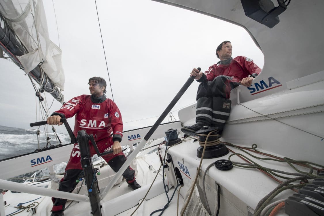 navigation, convoyage, traversée, aout, ete, summer, august, sailing, imoca, duo, transat, entrainement, training, skippers, eau, mer, sea, vagues, vent, wind, embarqué, onboard, aboard