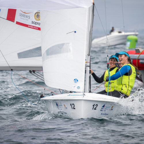 470 W, CLASSES, FRA 9 12 Camille Lecointre (W) Aloise Retornaz 470 Women, Olympic Sailing, Sailing Energy, World Cup Series Hyeres, World Sailing