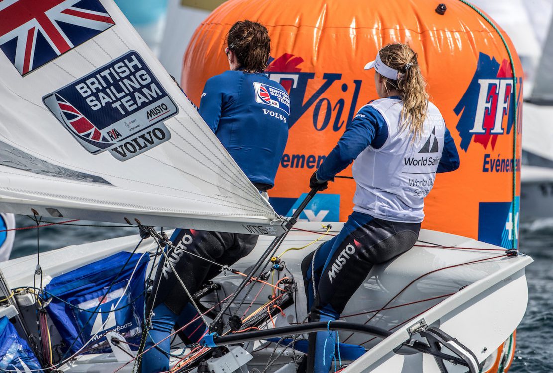 470 W, CLASSES, GBR 1 13 Hannah Mills (W) Eilidh McIntyre 470 Women, Olympic Sailing, Sailing Energy, World Cup Series Hyeres, World Sailing